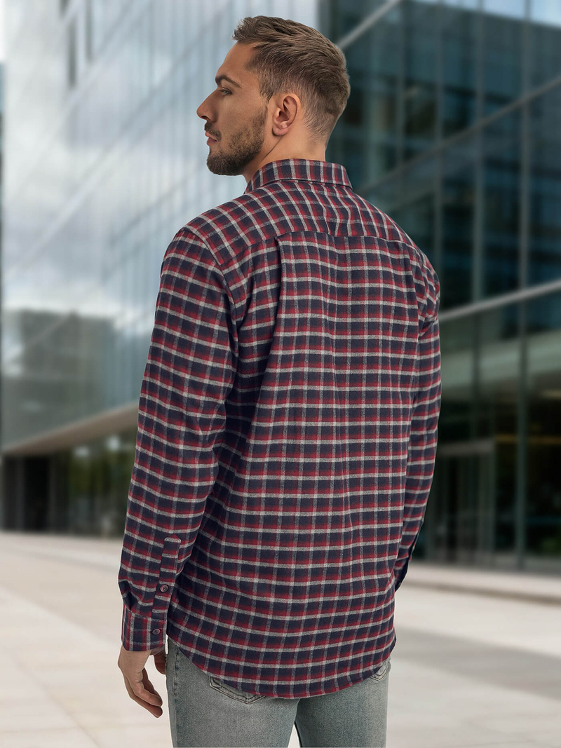 Pánska Košeľa Bordová OZONEE V/V176