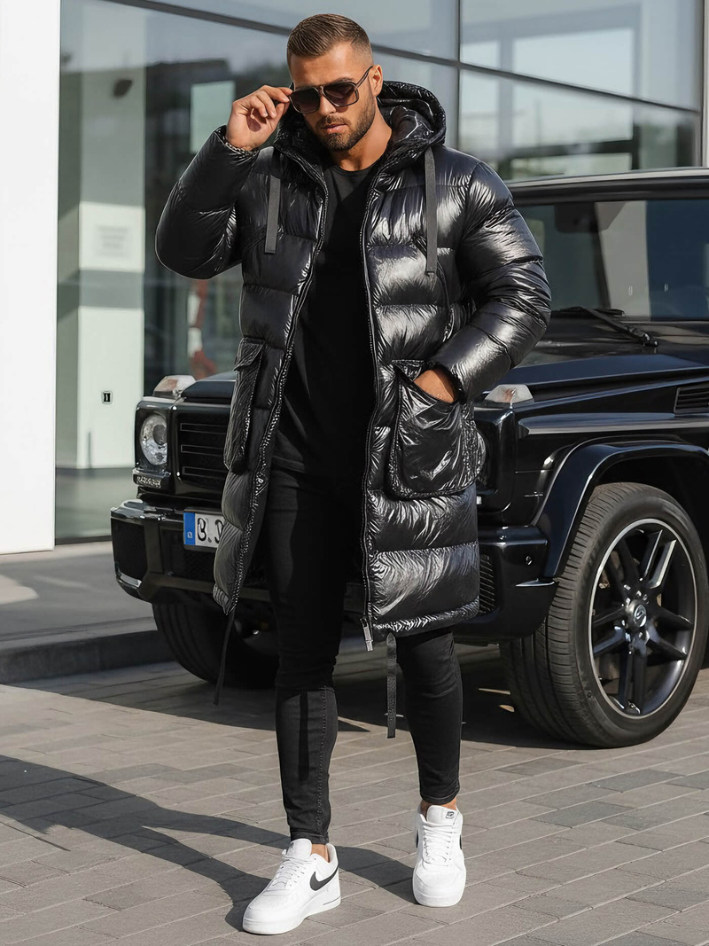 Pánska bunda čierna OZONEE O/M3205Z