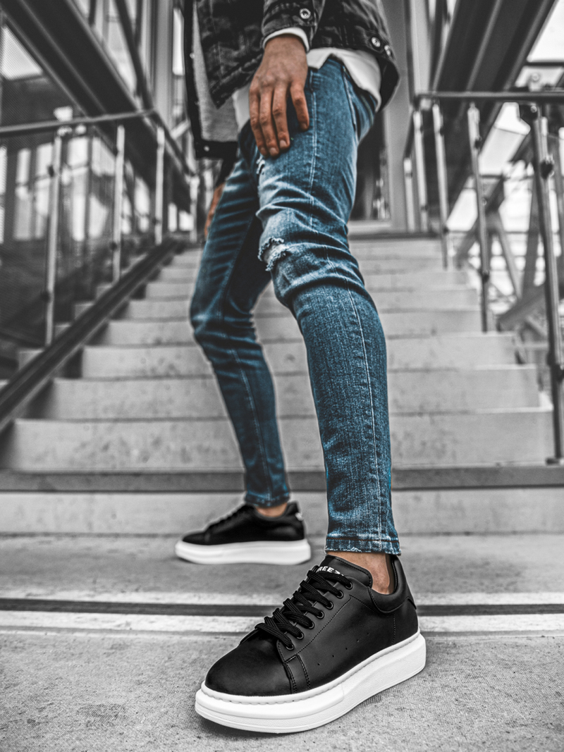 Pánske Sneakery Čierne OZONEE B/2051