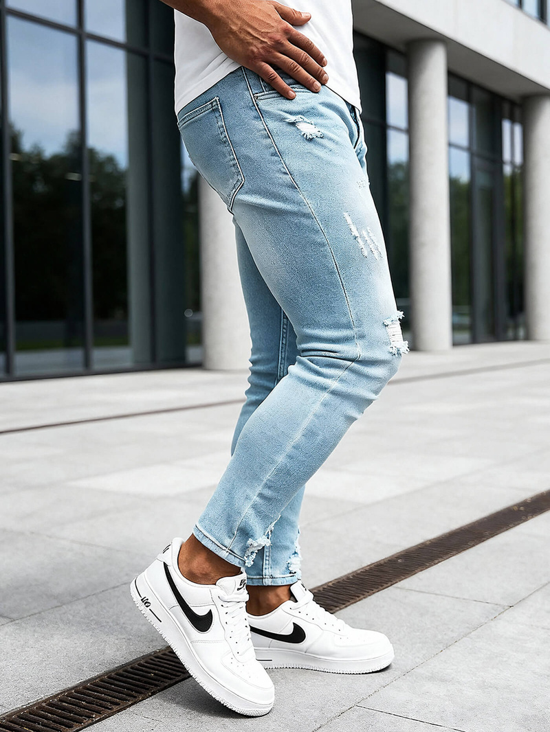 Pánske džínsy Svetlo Modré OZONEE DO/2860