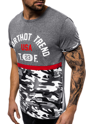 Pánske Tričko grafitové OZONEE JS/SS10983