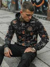 Pánska Mikina Čierna OZONEE O/B266Z