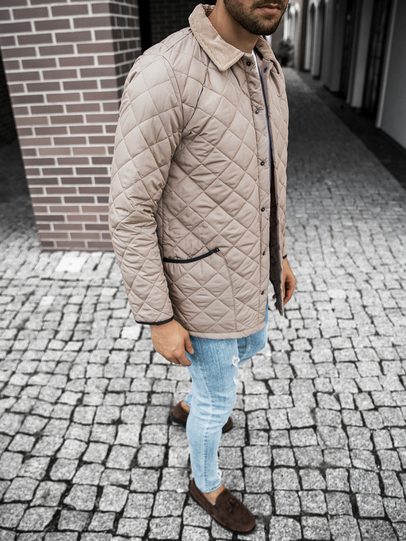 Pánska Bunda béžová OZONEE O/5619