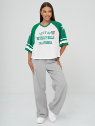 Dámske Tričko Bielo-Zelené OZONEE JS/R62493