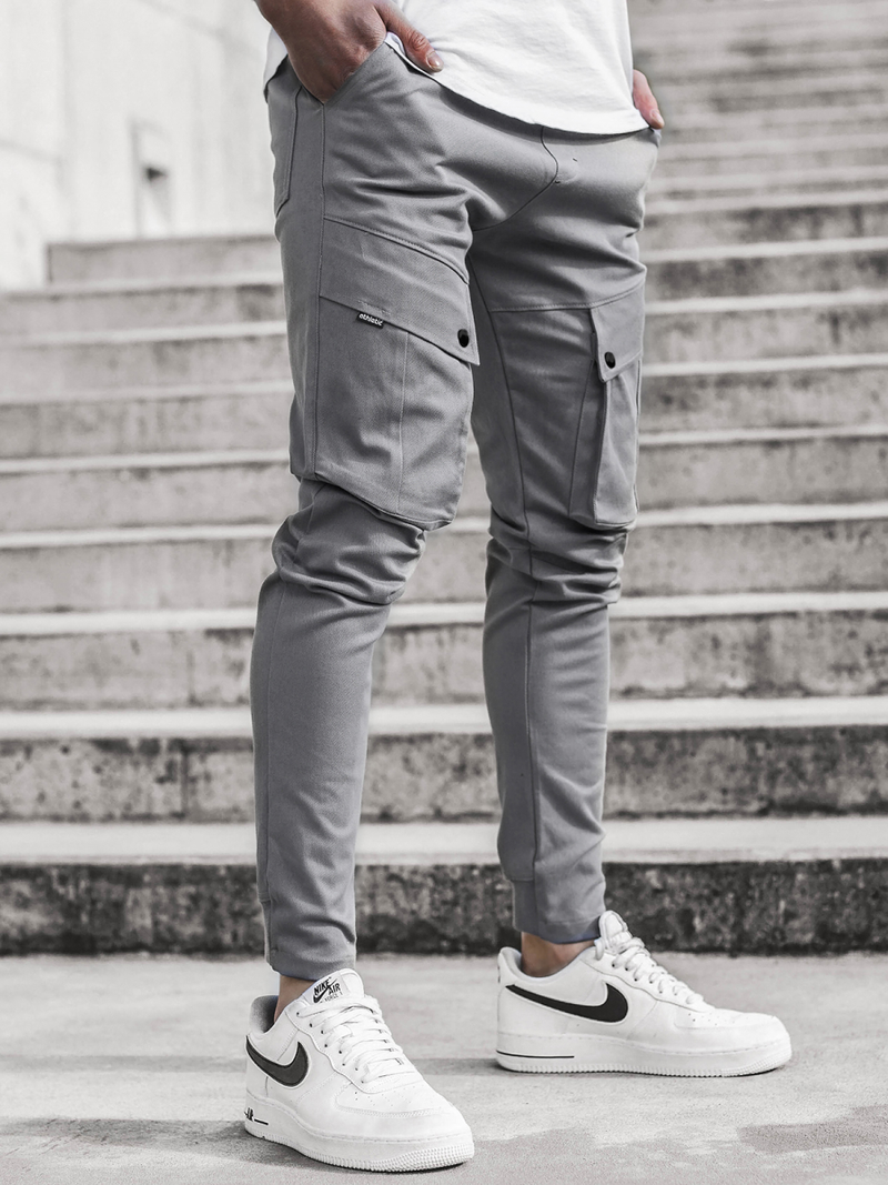 Pánske jogger nohavice Sivé OZONEE A/1003