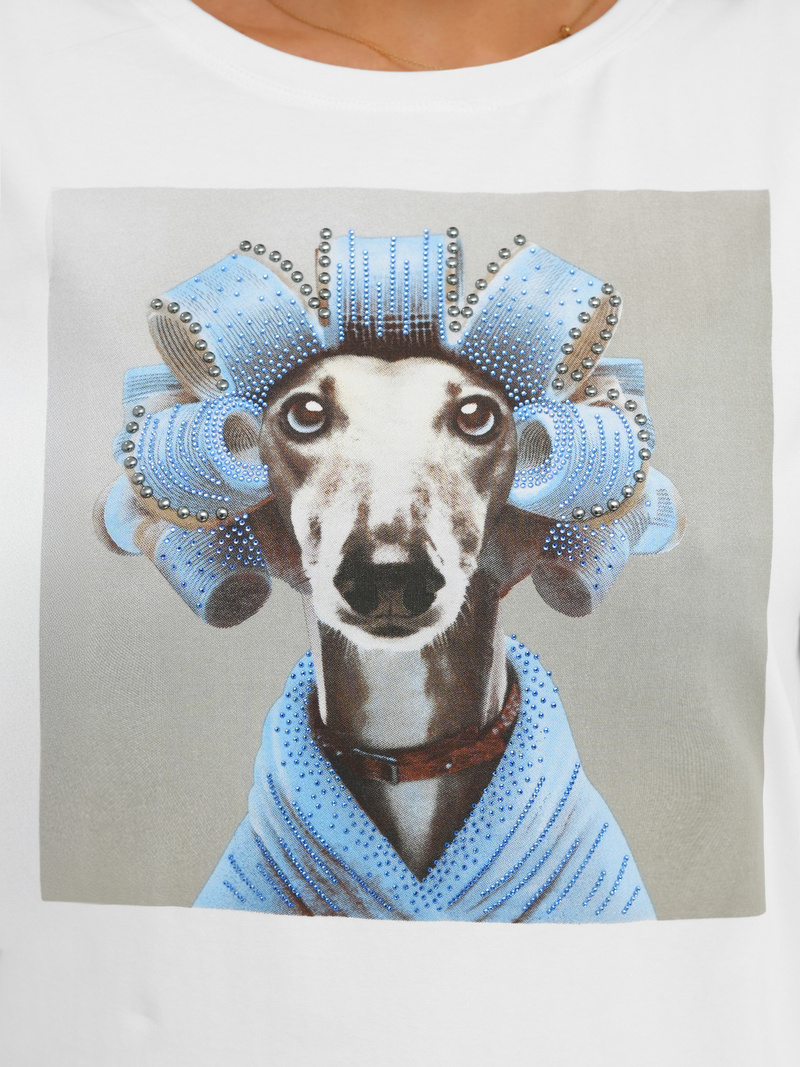 Dámske Tričko Bielo-Sivé OZONEE JS/YJ77726