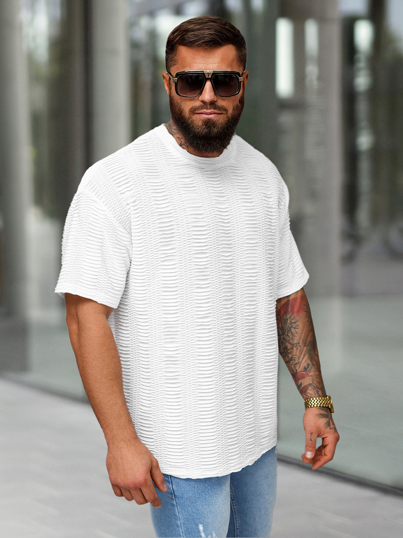 Pánske Tričko Biele OZONEE O/B1149