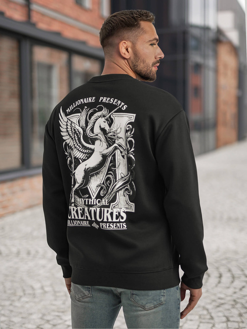 Pánska Mikina Čierna OZONEE JS/65B3919/3