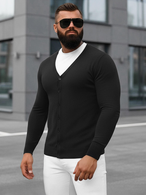 Pánsky Sveter Čierny OZONEE NB/MM6006/4Z