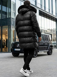 Pánska Bunda Čierna OZONEE O/M800Z