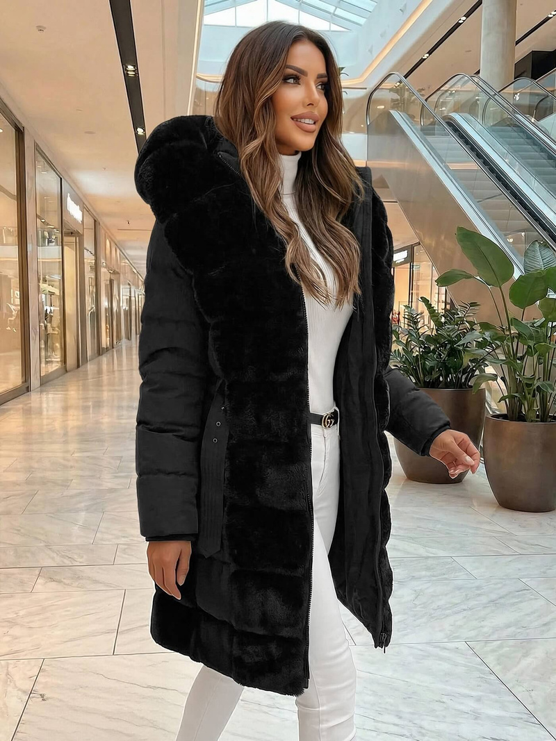 Dámska bunda čierna OZONEE JS/5M3158/392Z