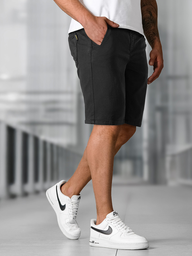 Pánske Chino Kraťasy Čierne OZONEE NB/MP0266NZ