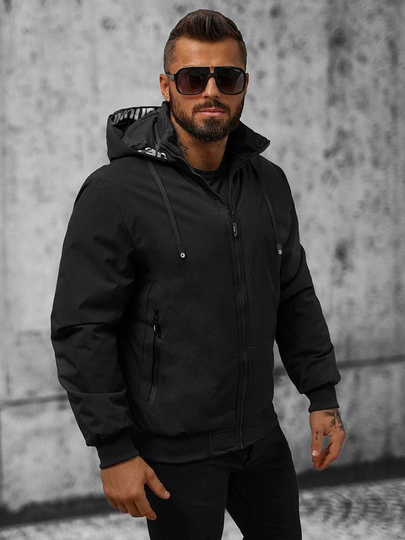 Pánska Bunda Čierna OZONEE JS/5M3111/392