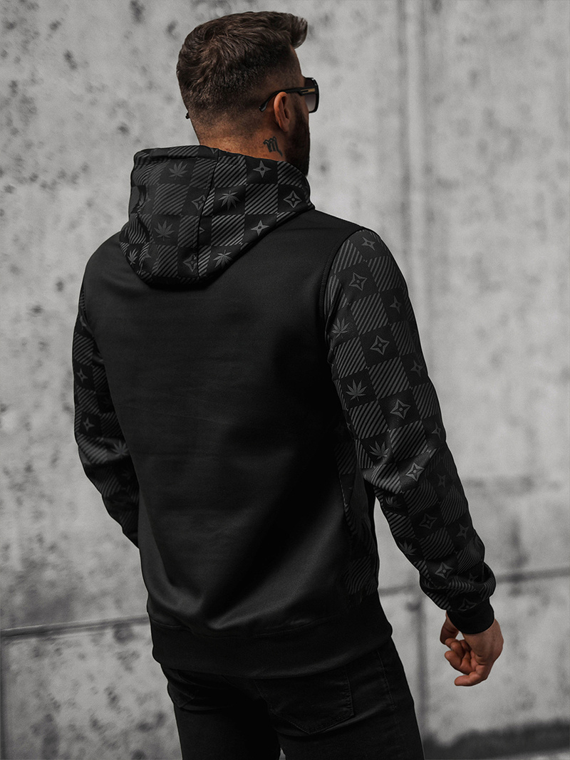 Pánska Mikina Čierna OZONEE O/B265