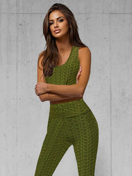 Dámska dvojdielna tepláková súprava khaki OZONEE JS/YW88037/7Z