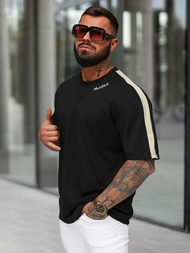 Pánske Tričko Čierne OZONEE O/QQ1195