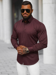 Pánska Košeľa Bordová OZONEE O/V109