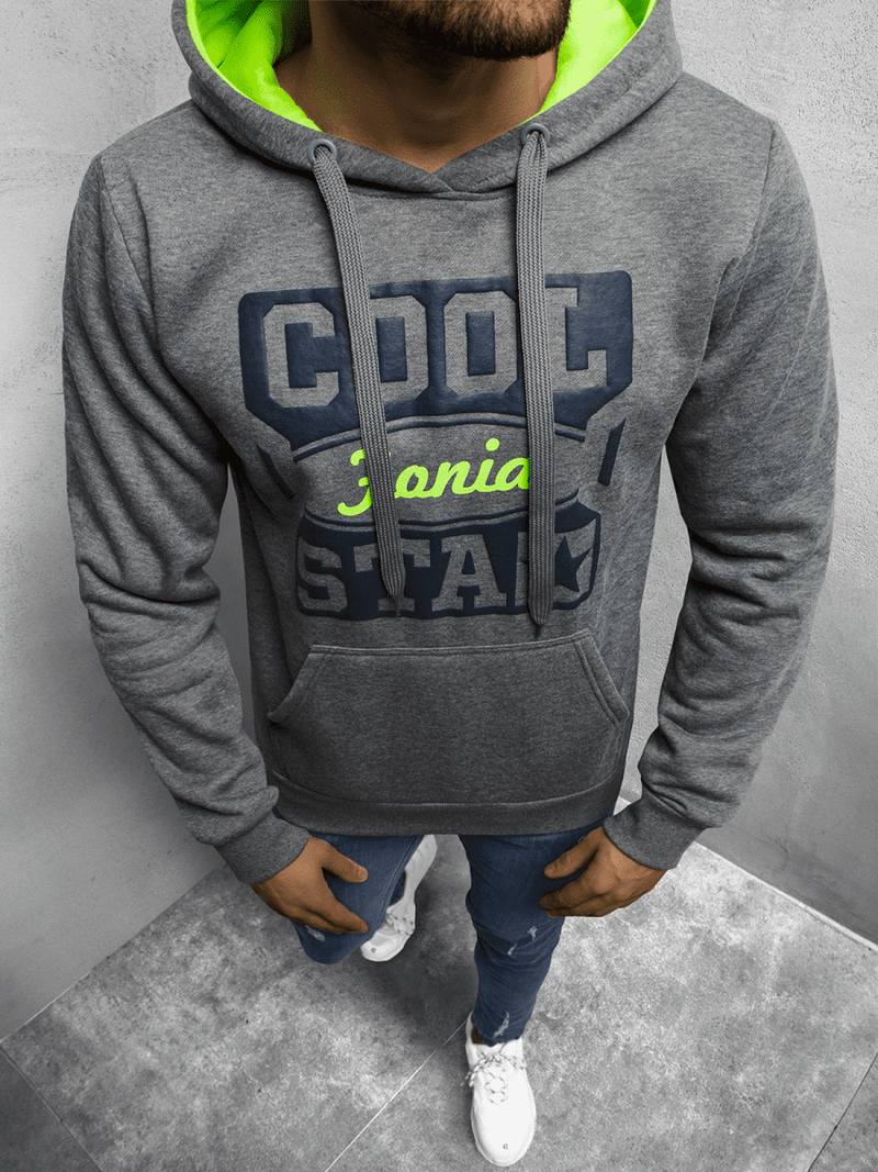 Pánska Mikina grafitová OZONEE JS/Y10027