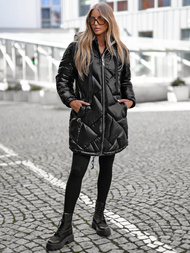 Dámska bunda čierna OZONEE JS/5M3189/392Z