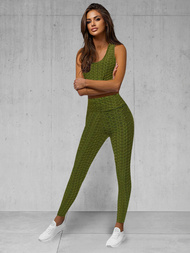 Dámska dvojdielna tepláková súprava khaki OZONEE JS/YW88037/7Z