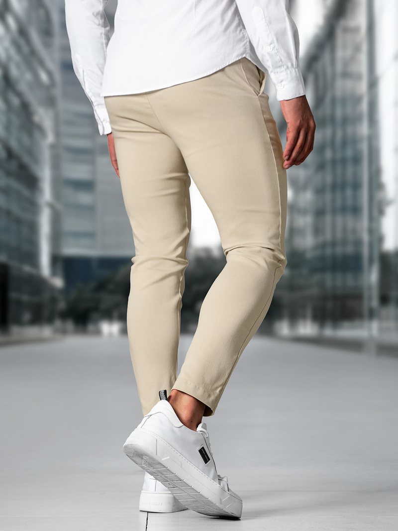 Pánske Chino Nohavice Béžové OZONEE O/P4049Z