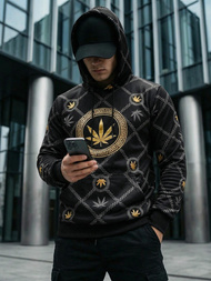 Pánska Mikina Čierna OZONEE O/B267Z