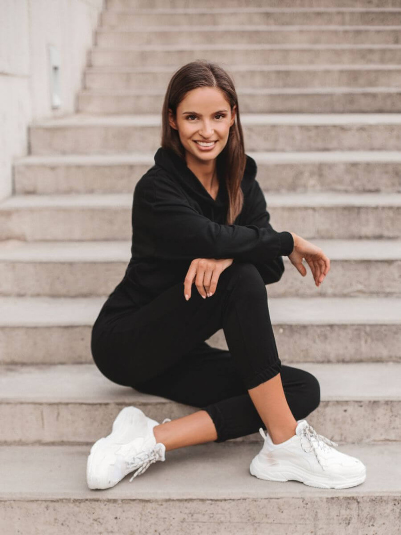 Dámska dvojdielna tepláková súprava Čierna OZONEE O/MB2041/21