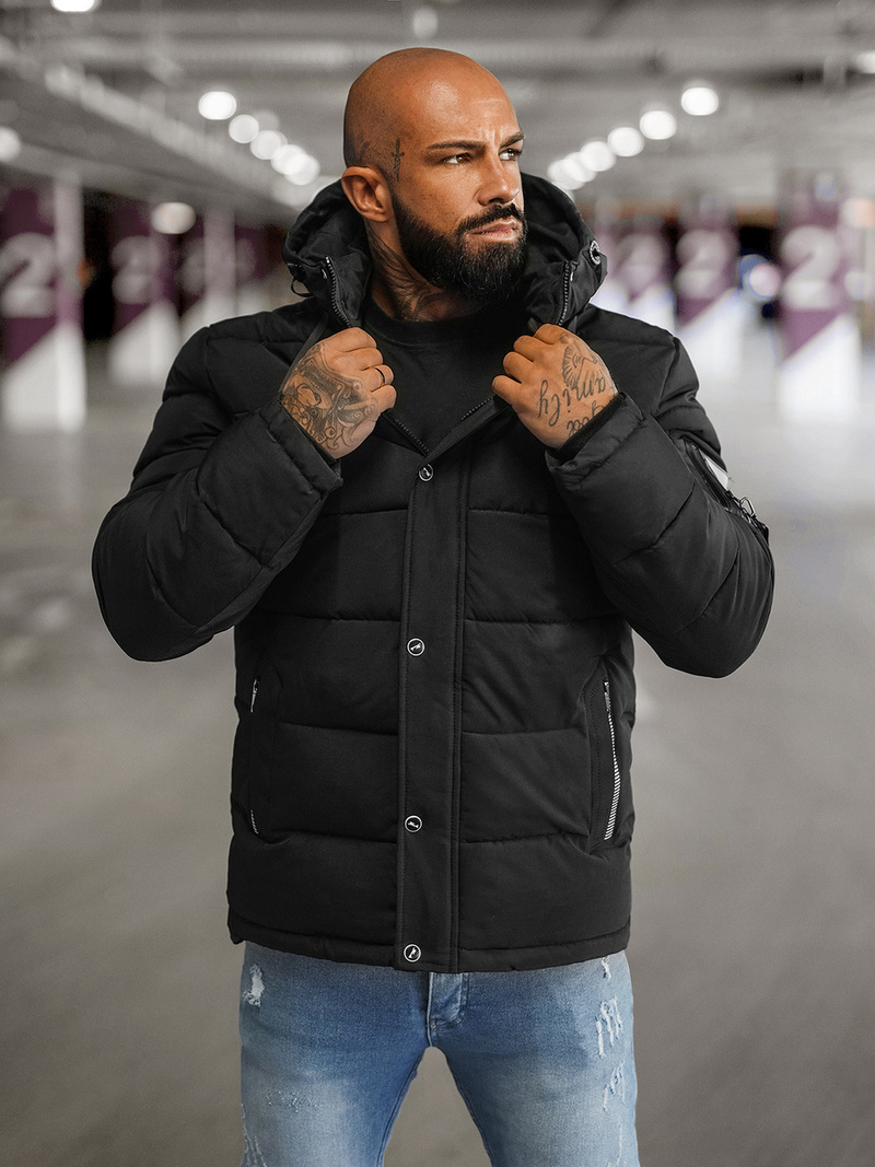 Pánska Bunda Čierna OZONEE JS/57M7503/392