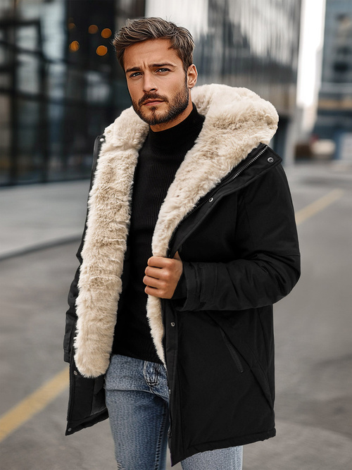 Pánska Zimná Bunda Čierna OZONEE JS/22M316/392Z