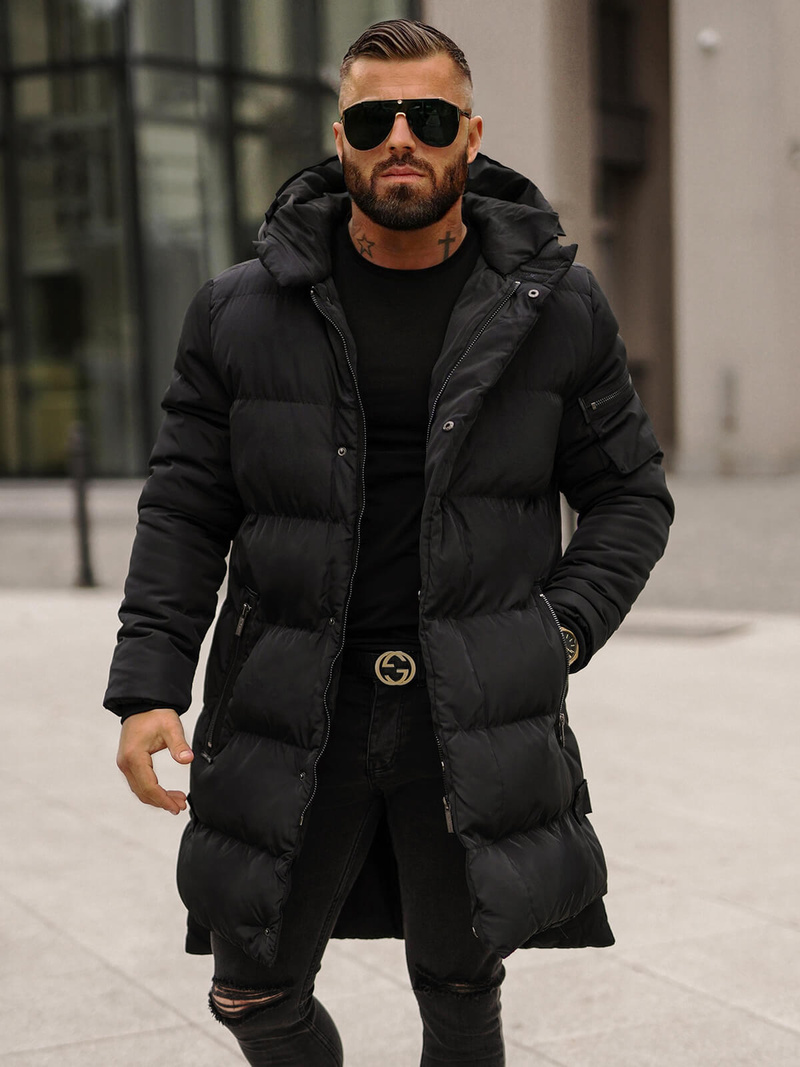 Pánska Zimná Bunda Čierna OZONEE O/M799Z