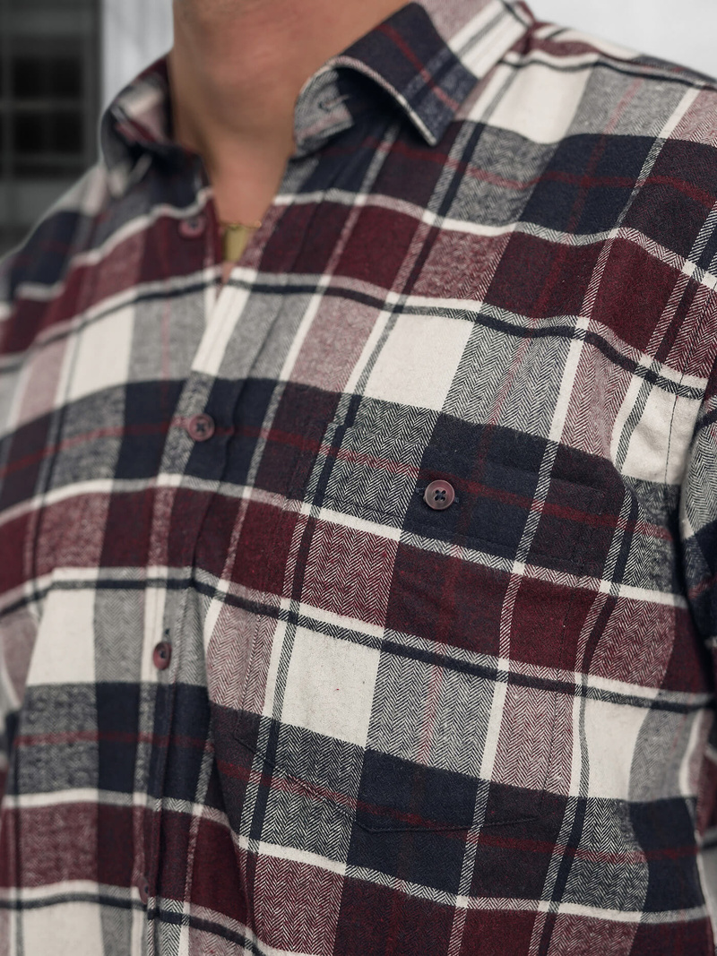 Pánska Košeľa Bordová OZONEE V/V174Z