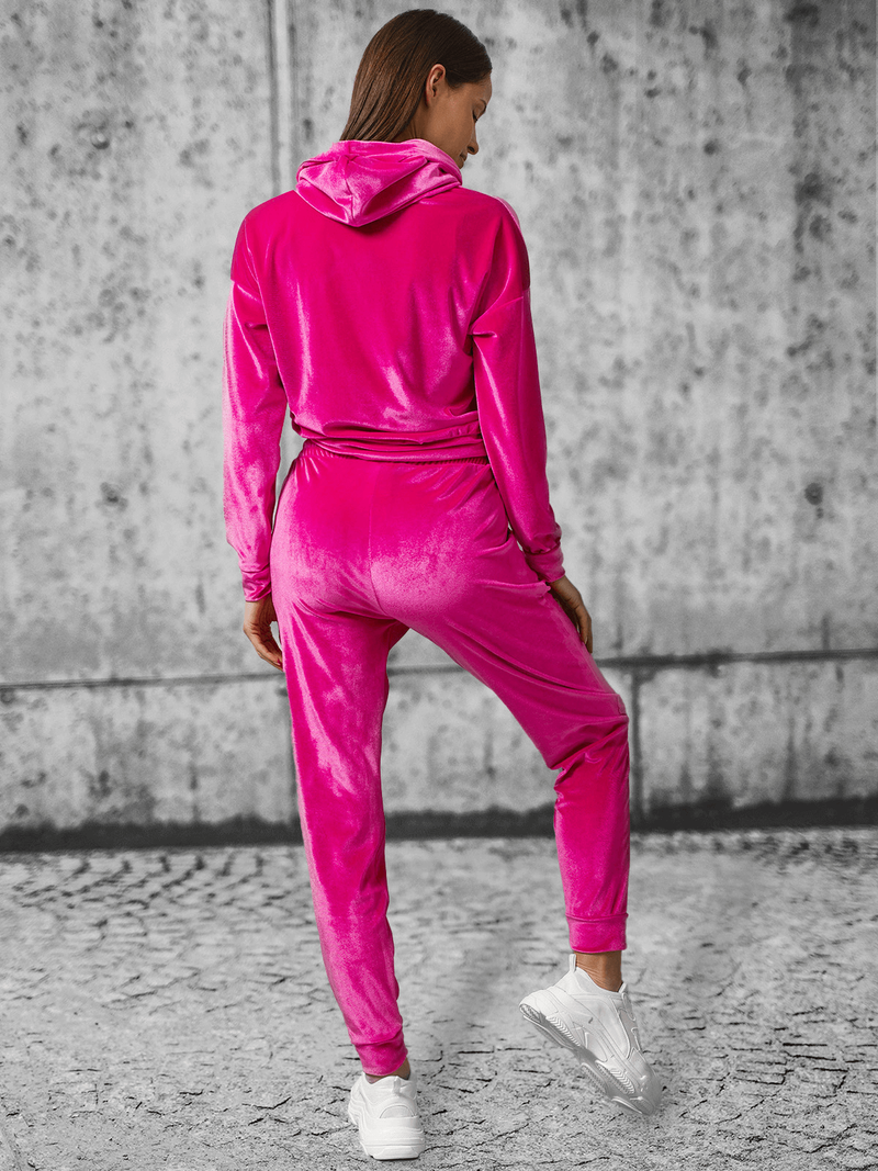 Dámska dvojdielna tepláková súprava tmavo ružová OZONEE O/13121