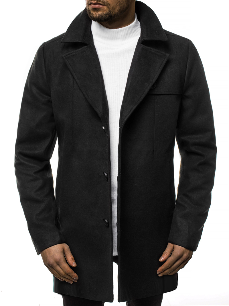 Pánsky kabát Čierny OZONEE N/5922Z