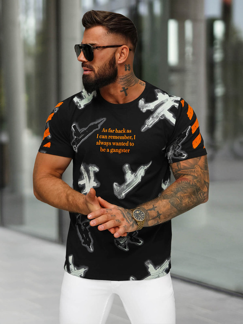 Pánske Tričko Čierne OZONEE O/MPO3471