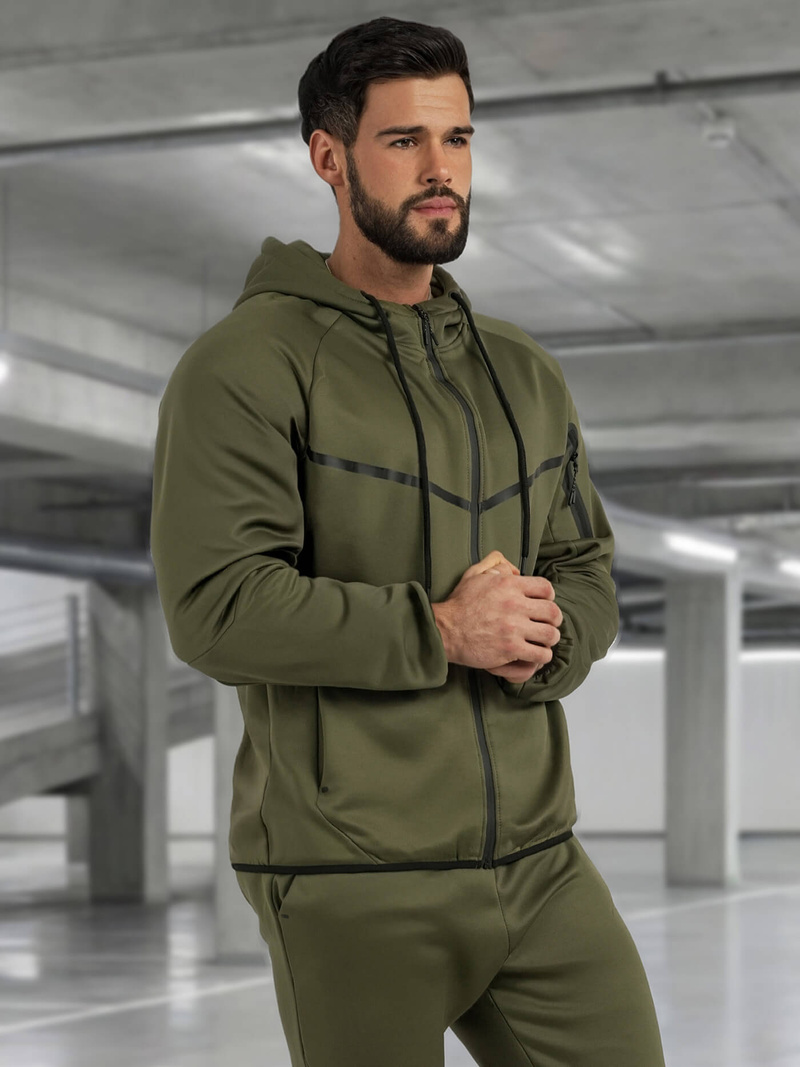 Pánska Tepláková Súprava Khaki OZONEE JS/8C1966/29