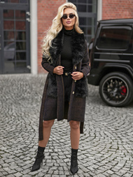 Dámsky Kabát Čierne OZONEE JS/53M5200/1Z