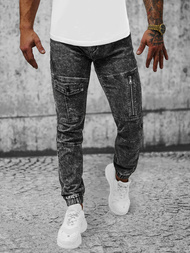 Pánske Jogger Nohavice Čierne OZONEE NB/MP0107N