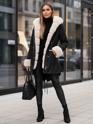 Dámska Zimná Bunda Čierna OZONEE JS/M763/392Z