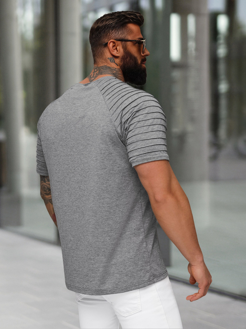 Pánske Tričko Grafitové OZONEE JS/8T88/5Z