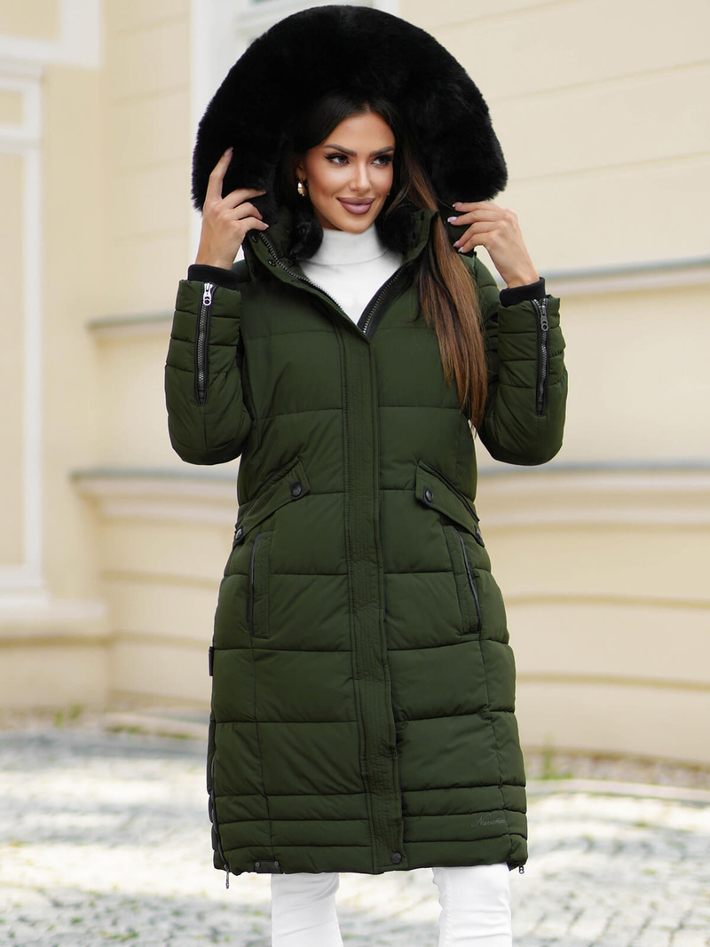 Dámska bunda khaki OZONEE O/W377Z