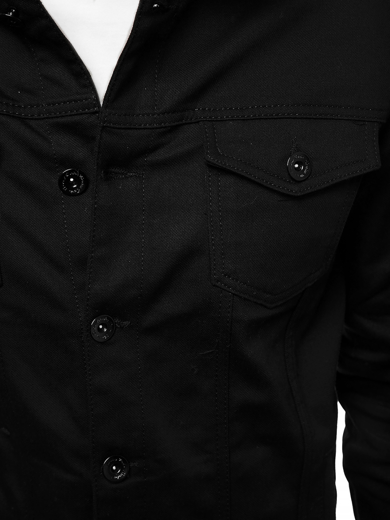 Pánska Riflová bunda Čierna OZONEE BN/6015