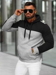 Pánska Mikina Sivé OZONEE JS/8B1307/2