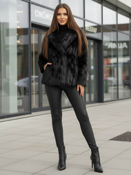 Dámska bunda čierna OZONEE JS/11Z8261Z