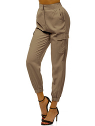 Dámske jogger nohavice Tmavo-Béžové OZONEE O/HM005