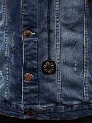 Pánska Riflová bunda tmave Modrá OZONEE G/600