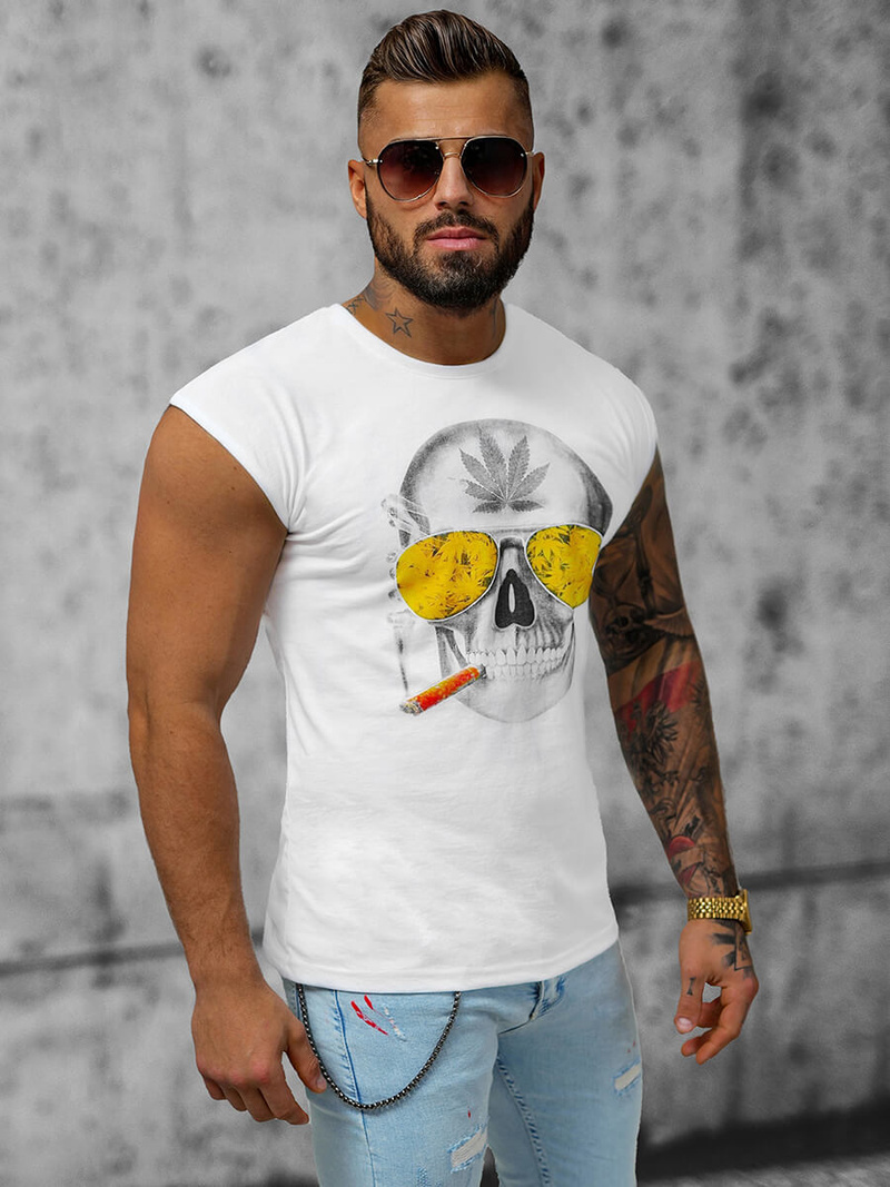 Pánske Tričko Biele OZONEE O/1193Z