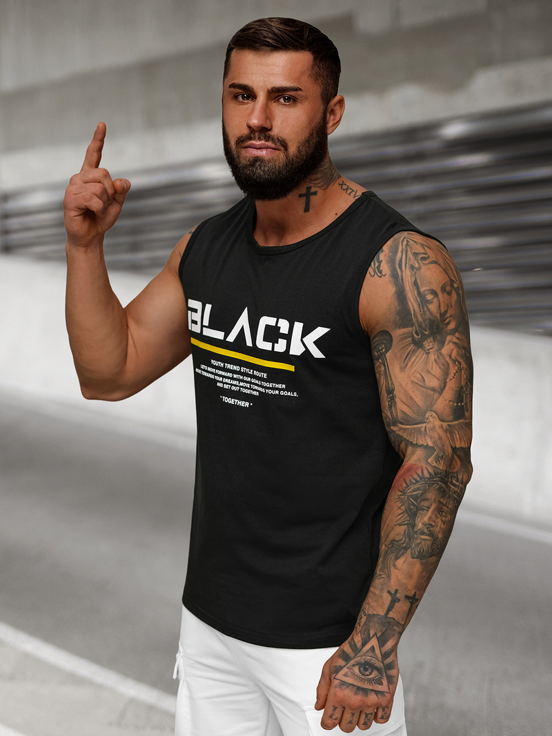 Pánske tielko Čierne OZONEE JS/8B1712/3