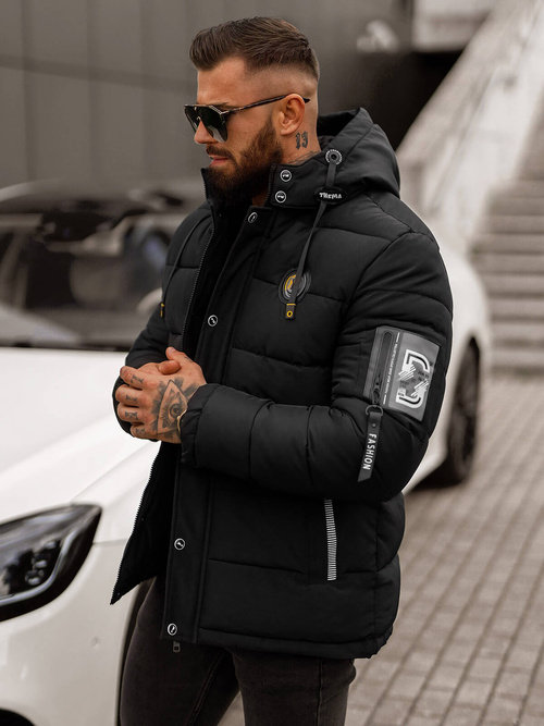 Pánska Bunda Čierna OZONEE JS/57M7503/392Z