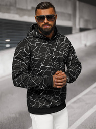 Pánska Mikina Čierna OZONEE JS/8B1235/3