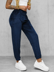 Dámske Velúrové Tepláky Námornícke Modré OZONEE JS/92K528/66